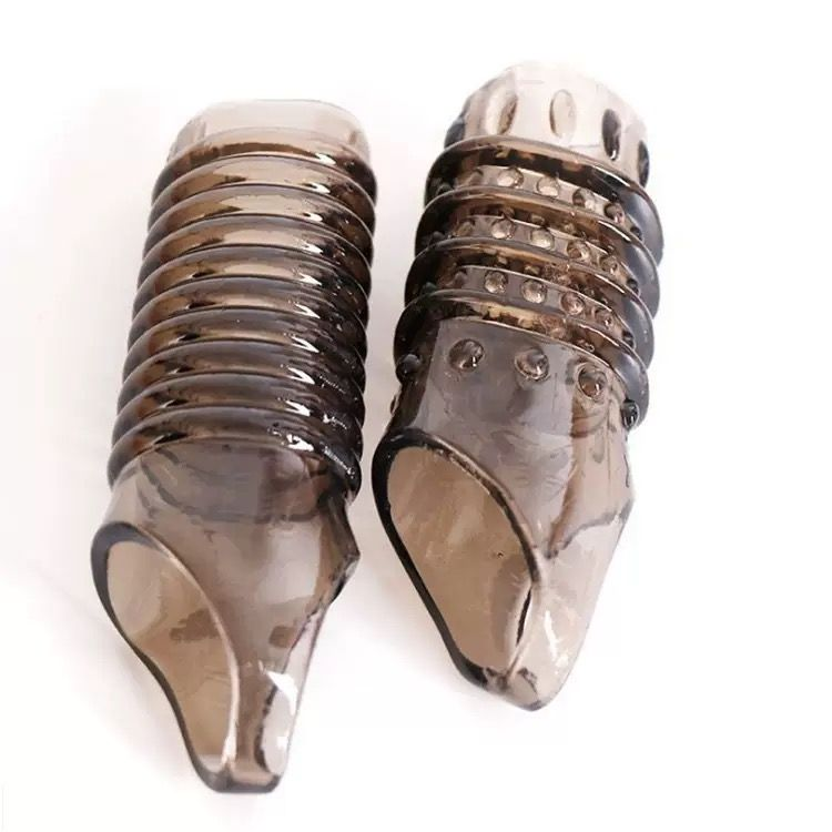 Wolf Fang Textured Vibrating Extension Sleeve – Extra-Length Dual-Stimulation Design｜كم تمديد مهتز بنقشة ناب الذئب – تصميم لزيادة الطول والسُمك وتحفيز مزدوج