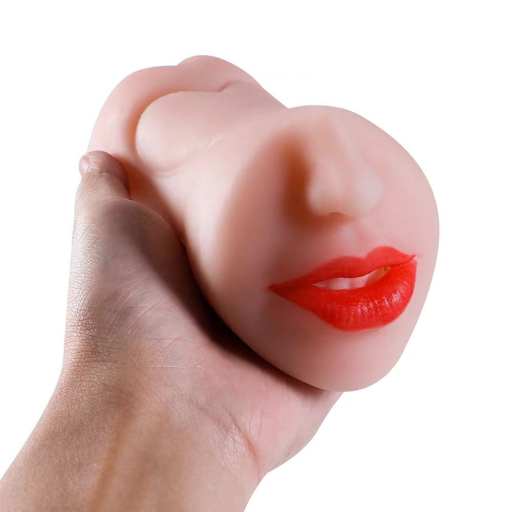3-in-1 Ultra-Realistic Pleasure Stroker – Mouth, Vaginal & Anal Textures（جهاز متعة واقعي 3 في 1 للبالغين – قنوات فموية ومهبلية وشرجية）