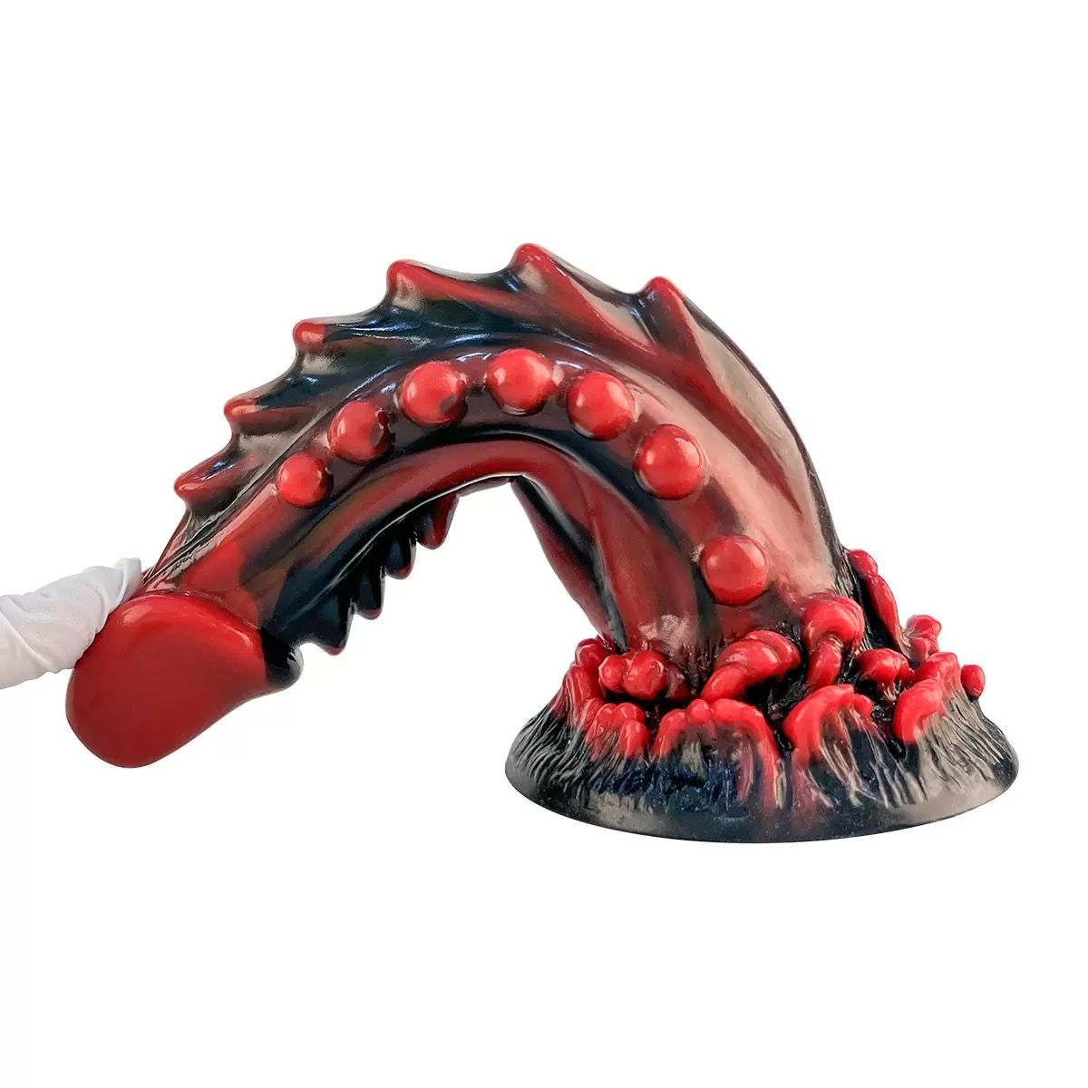 Fantasy Tentacle Textured Dildo with Flexible Shaft & Suction Base(قضيب خيالي بتصميم مخالب وملمس بارز مع جسم مرن وقاعدة شفط قوية)