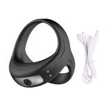 Rechargeable Dual-Ring Couples Vibrating Massager – Secure Fit, One-Button Control & Intimate Comfort（جهاز تدليك اهتزازي مزدوج الحلقات قابل للشحن للأزواج – تثبيت مريح وتحكم بزر واحد وتجربة أكثر حميمية）