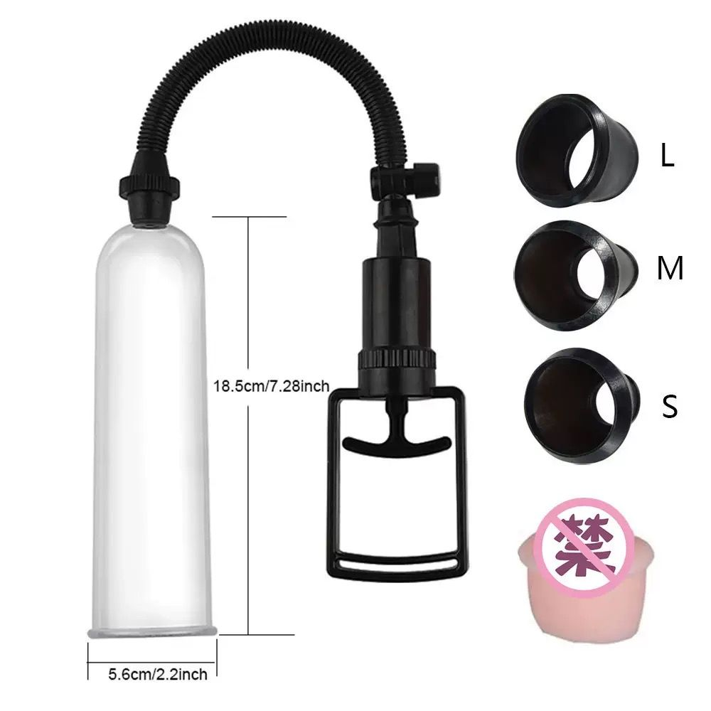 Adult Manual Vacuum Massage Pump Kit – Clear Cylinder, 3 Seal Rings & Soft-Touch Sleeve（طقم مضخة تدليك يدوية بالتفريغ للبالغين – أسطوانة شفافة و3 حلقات إحكام وكمّ ناعم）