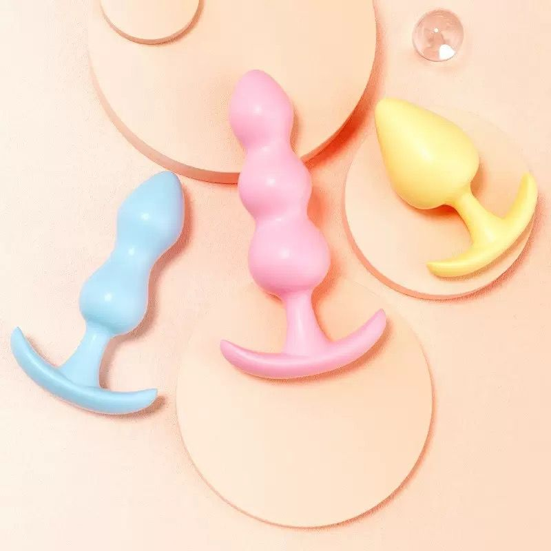 3-Piece Graduated Anal Training Plug Set with Safe Flared Bases（مجموعة سدادات تدريب شرجية متدرجة من 3 قطع مع قواعد عريضة وآمنة）