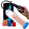 Adult Manual Vacuum Massage Pump Kit – Clear Cylinder, 3 Seal Rings & Soft-Touch Sleeve（طقم مضخة تدليك يدوية بالتفريغ للبالغين – أسطوانة شفافة و3 حلقات إحكام وكمّ ناعم）