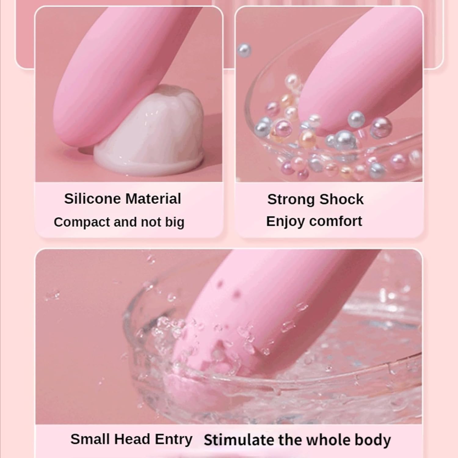 Dual-Ended 10-Mode Quiet Waterproof Vibrating Massager – Soft Rounded Head, Two-Button Control & Ergonomic Handle（هاز تدليك اهتزازي مزدوج الطرفين بـ10 أوضاع – تشغيل هادئ ومقاوم للماء مع رأس ناعم ومقبض مريح）