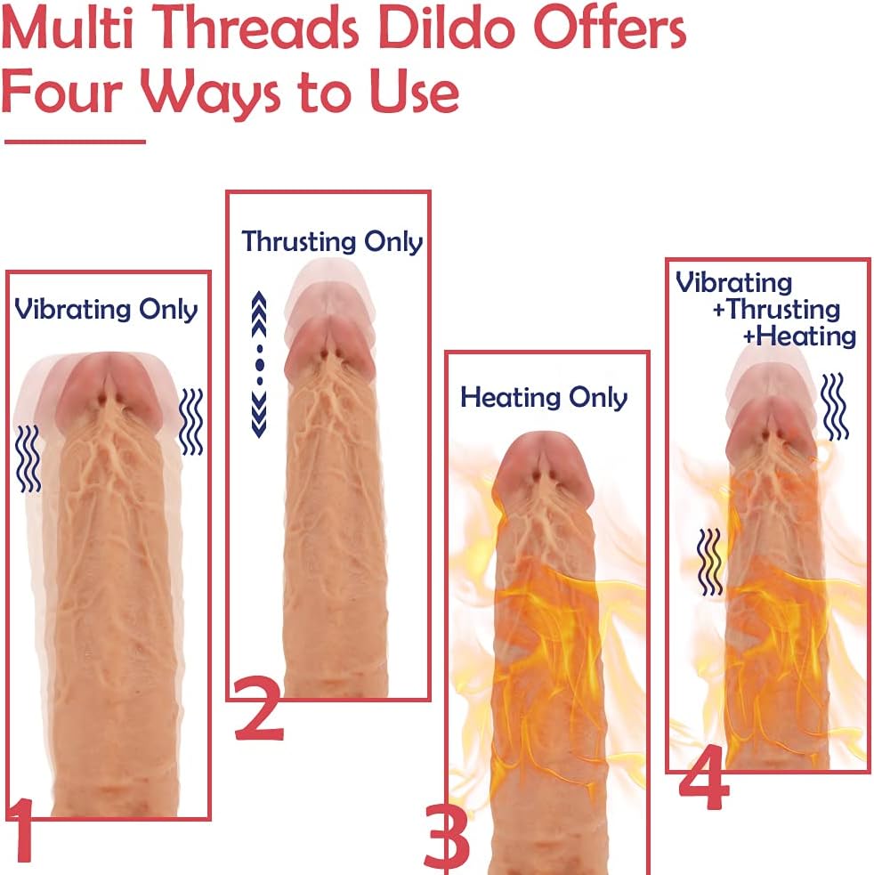Remote-Controlled Telescopic Thrusting Dildo with Swing Motion & Suction Base(قضيب واقعي تلسكوبي بحركة دفع وتأرجح مع جهاز تحكم وقاعدة شفط قوية)